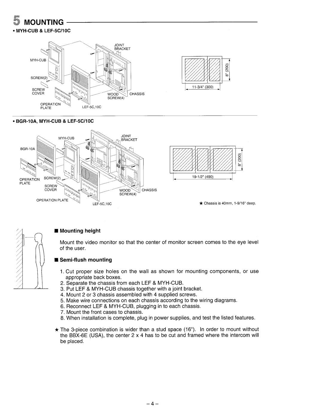 Aiphone Myh-Cub manual 