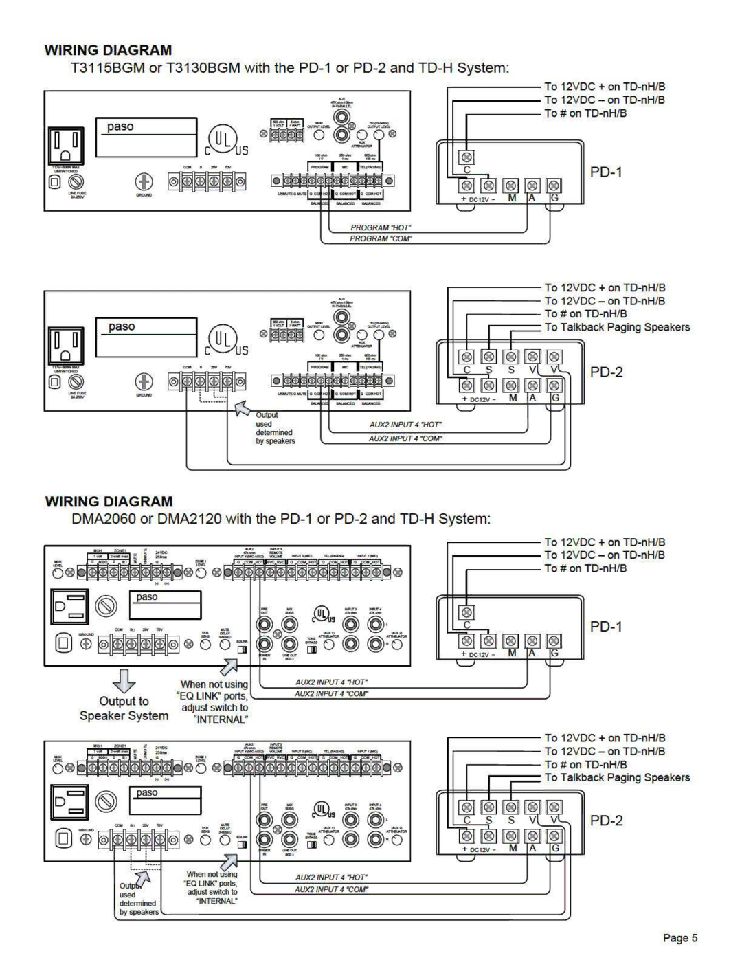 Aiphone T3115BGM (15W) instruction manual 