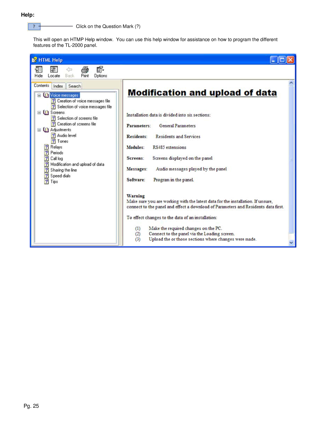 Aiphone TL-2000 operation manual Help 