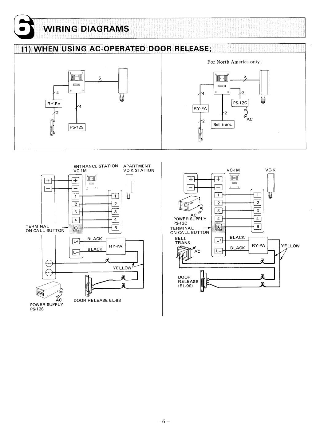 Aiphone VCH-8, VC-K, VCH-16, VC-58MT, VC-26MT manual 