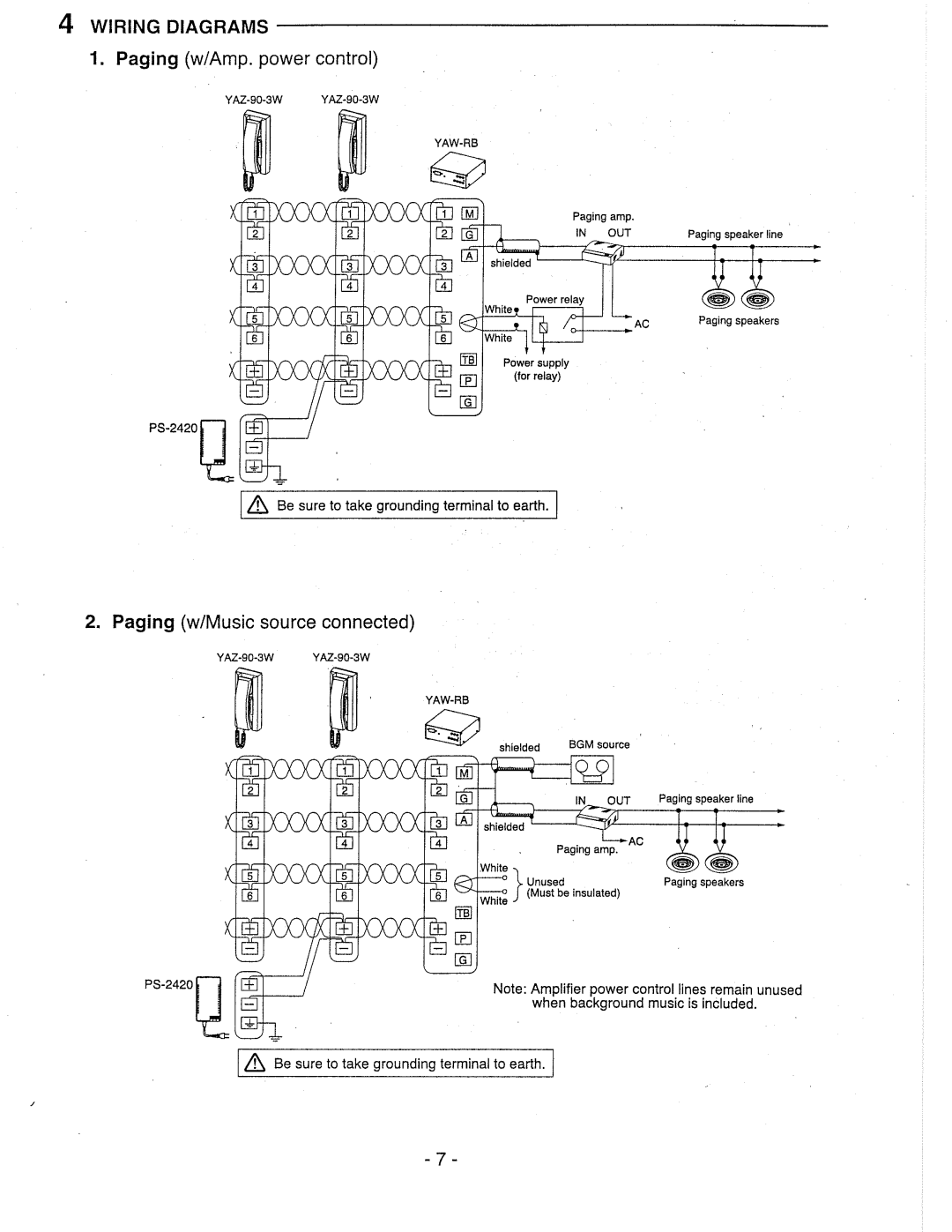 Aiphone YAW-RB manual 