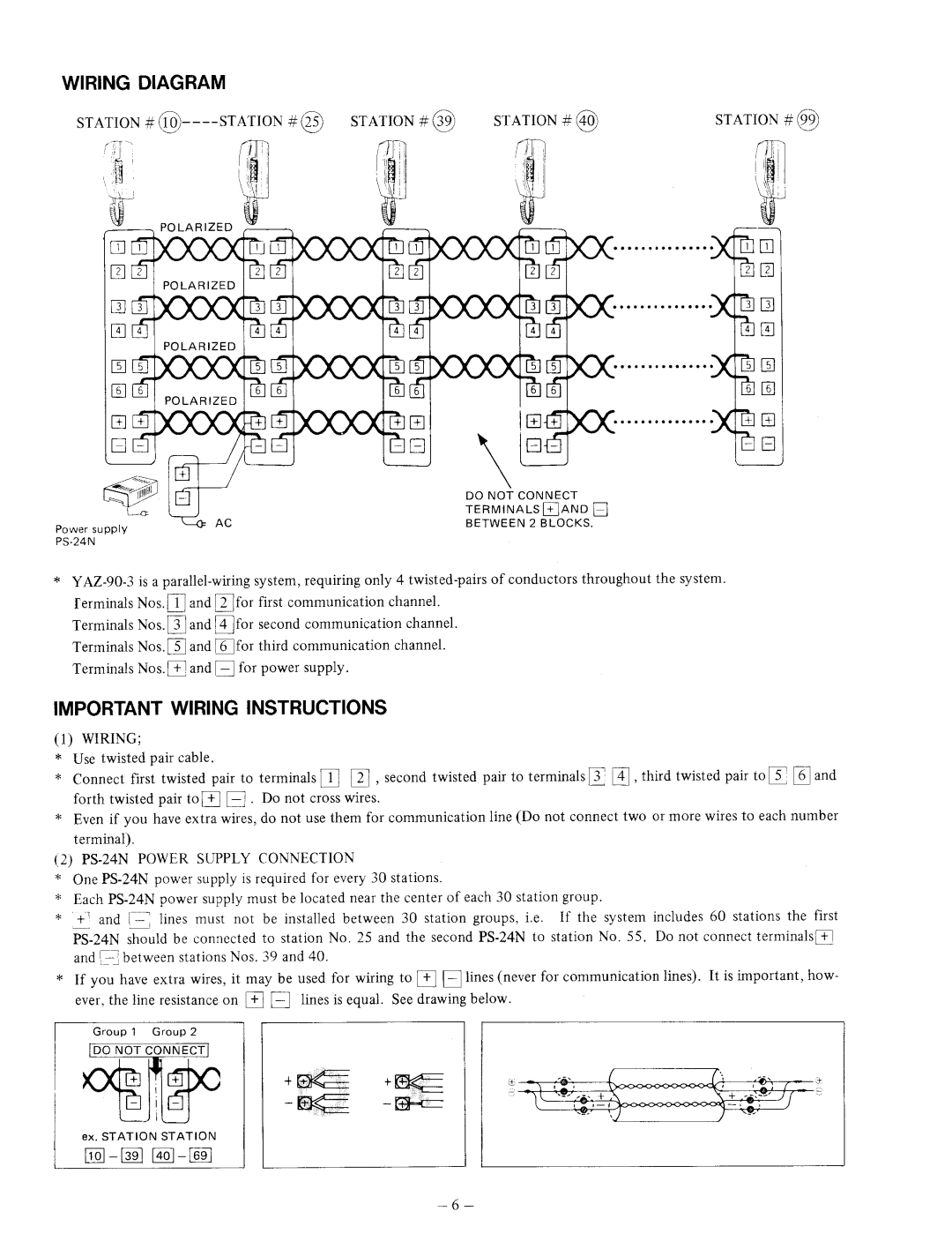 Aiphone YAZ-90-3 manual 