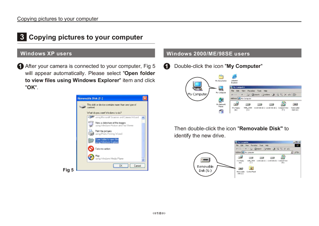 AIPTEK 3100 manual Copying pictures to your computer, To view files using Windows Explorer item and click 