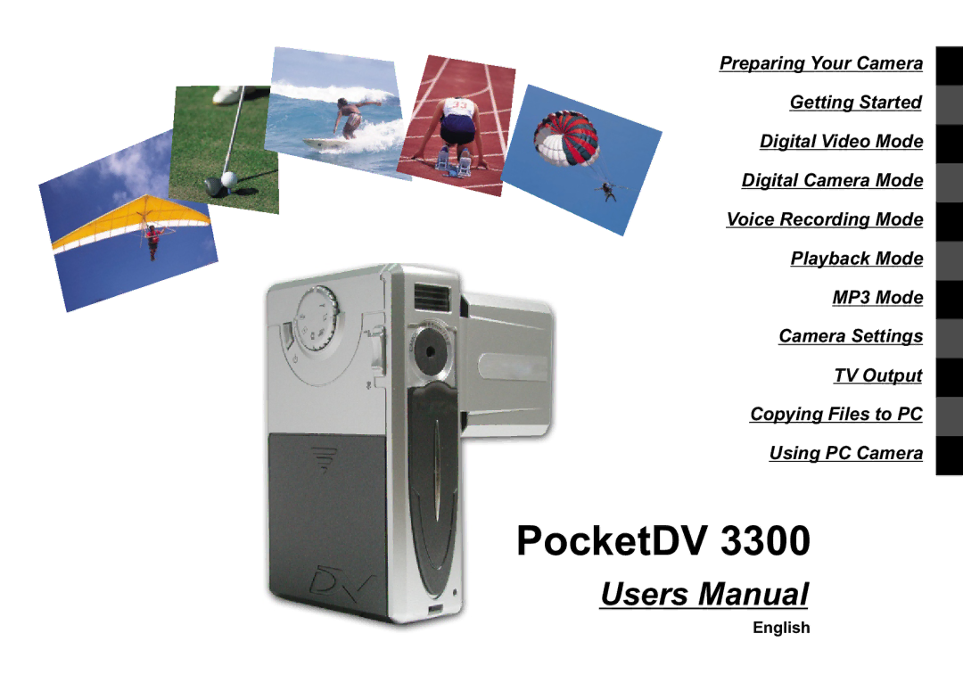 AIPTEK 3300 user manual PocketDV 