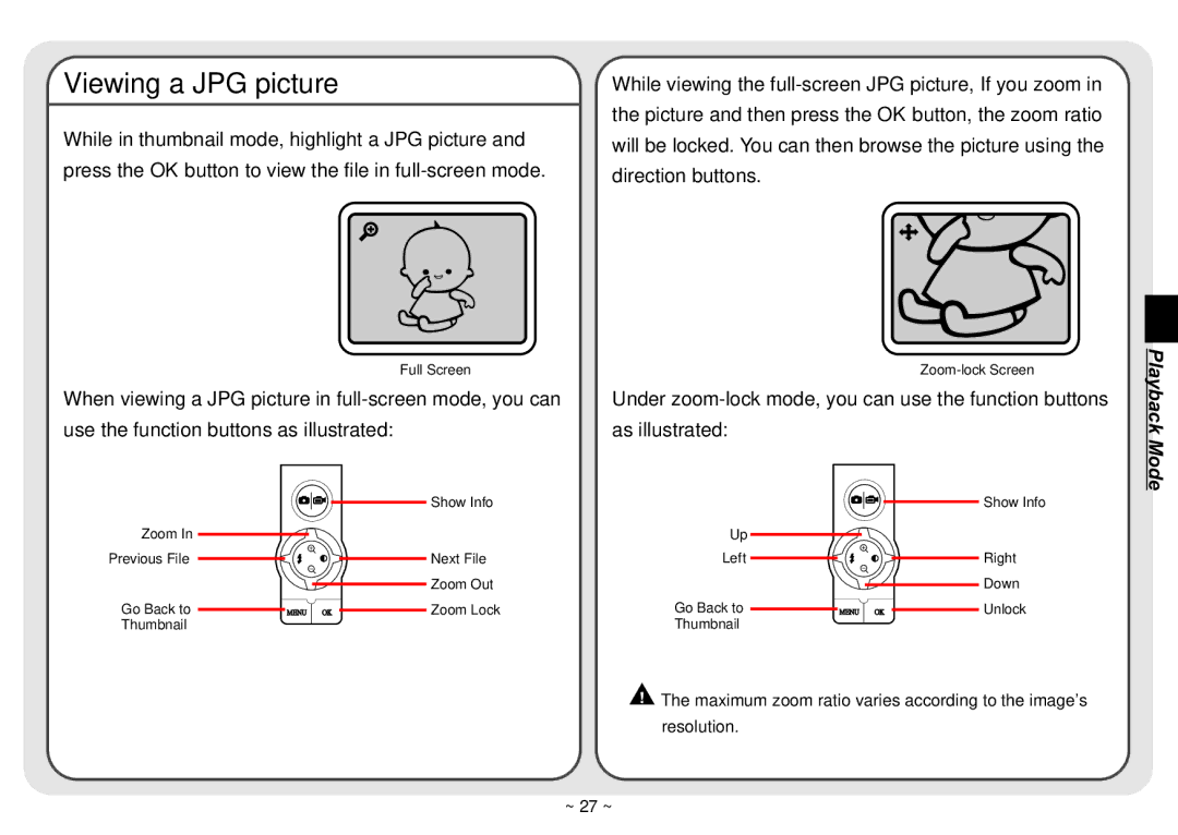 AIPTEK 3300 user manual Viewing a JPG picture 