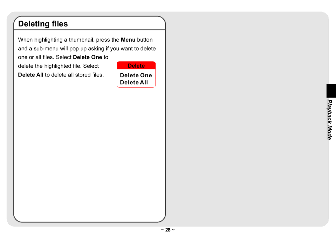 AIPTEK 3300 user manual Deleting files 