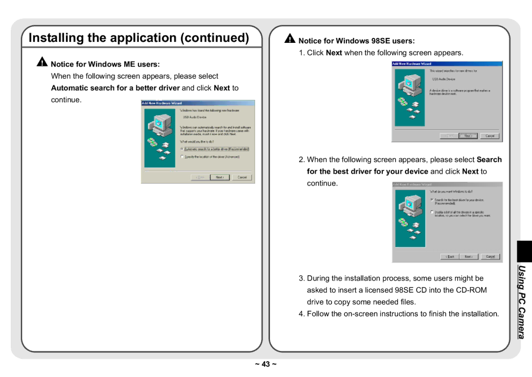 AIPTEK 3300 user manual ~ 43 ~ 