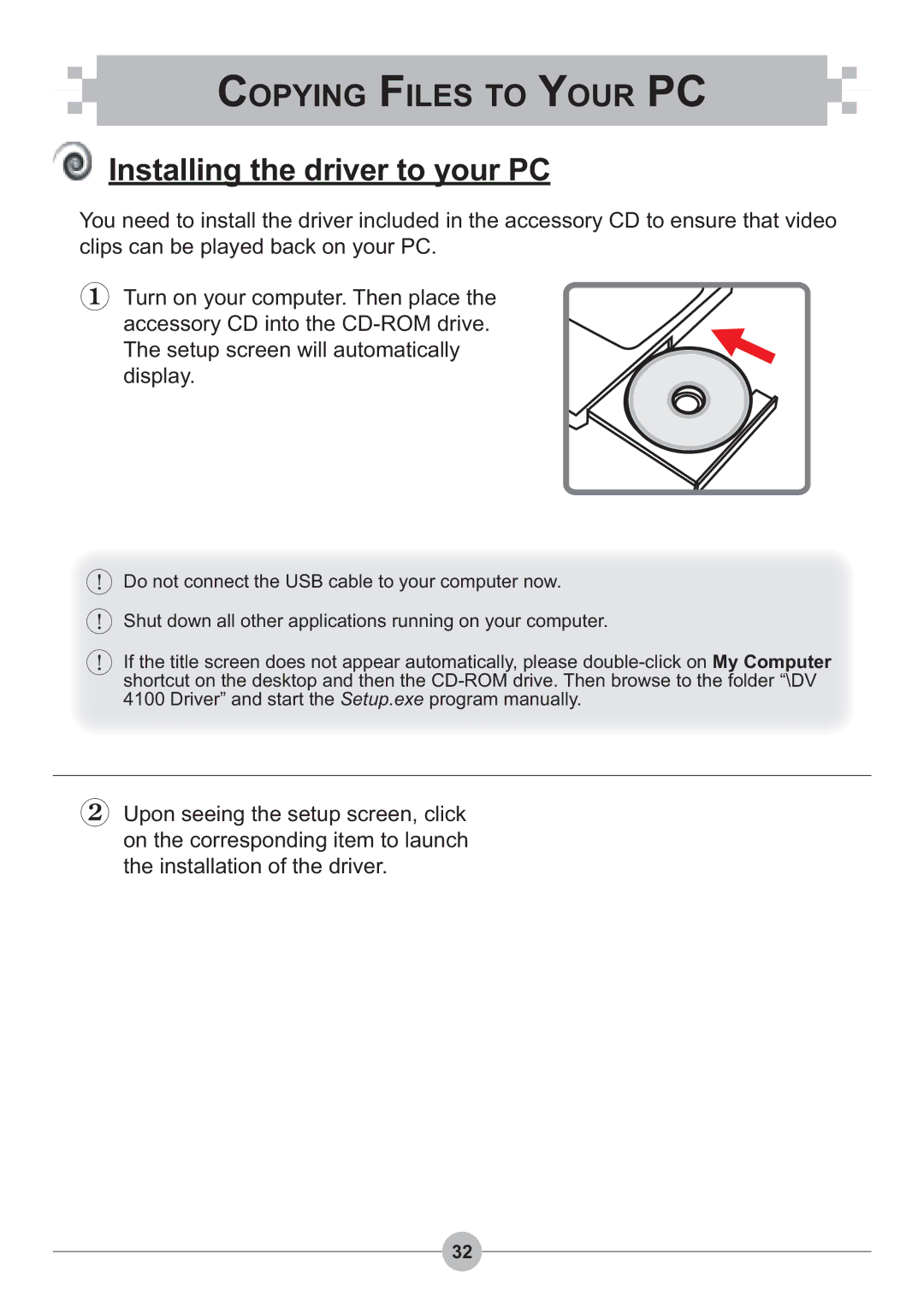 AIPTEK 4100 manual Installing the driver to your PC 