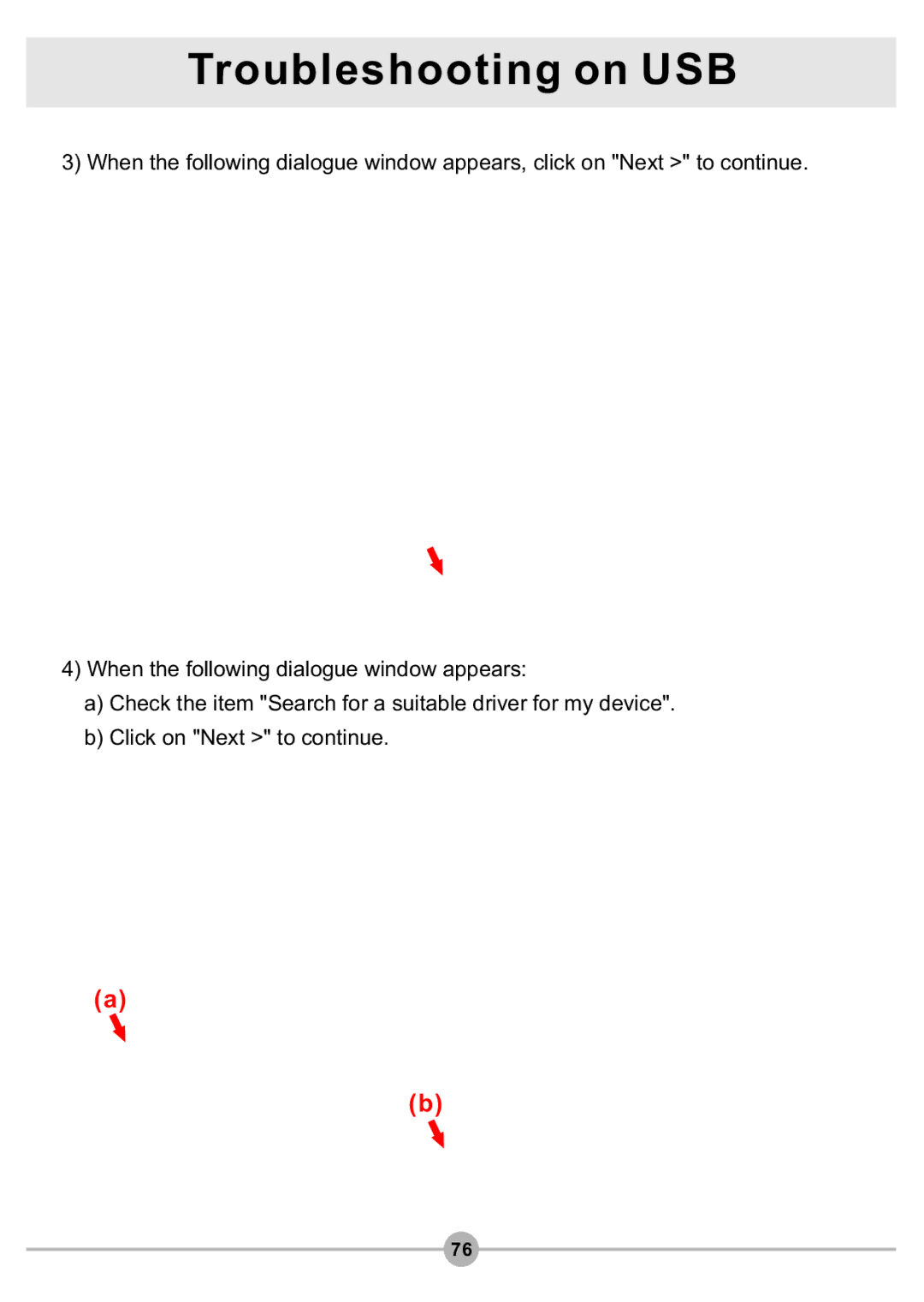 AIPTEK DV4500 manual Troubleshooting on USB 