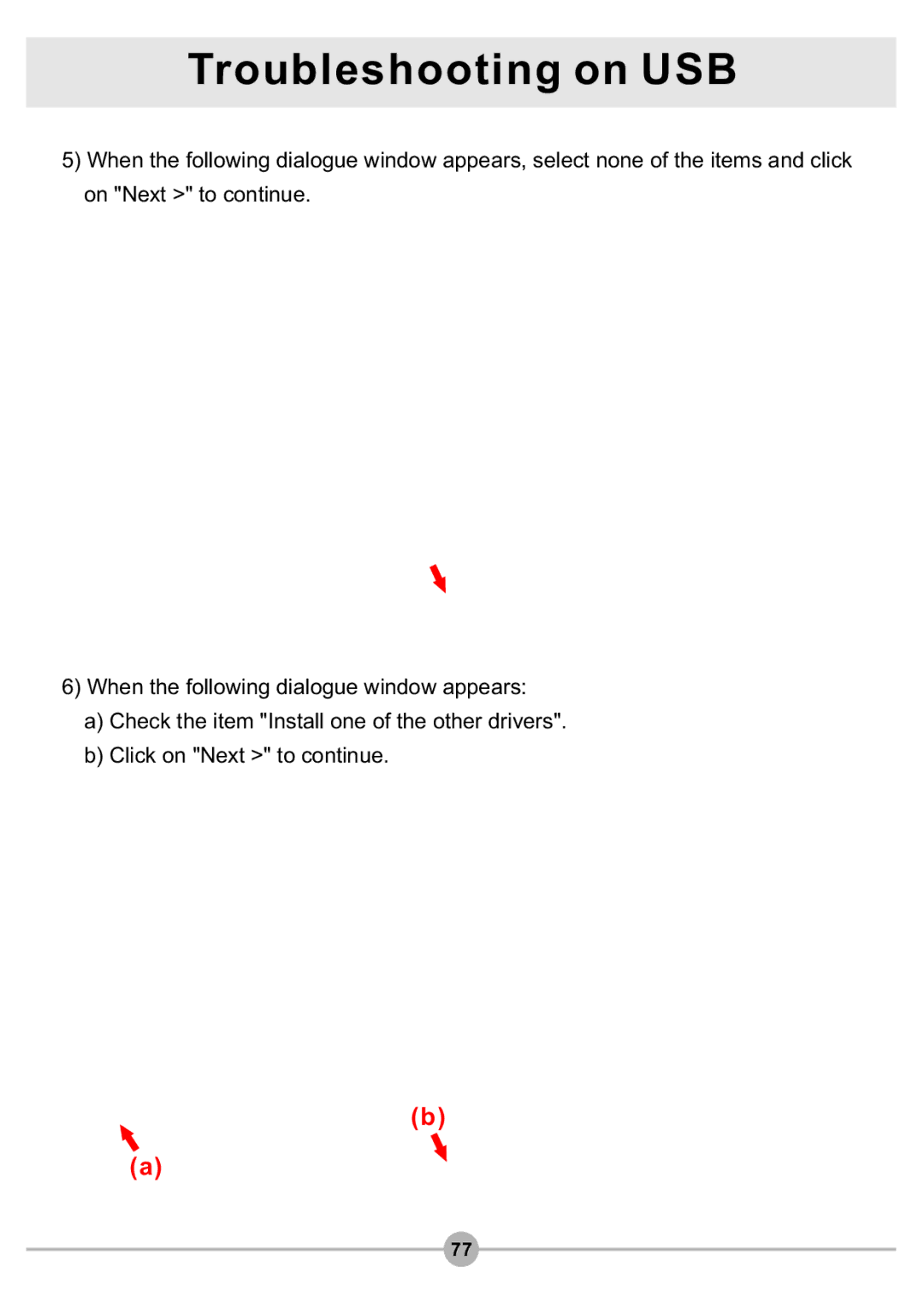 AIPTEK DV4500 manual Troubleshooting on USB 