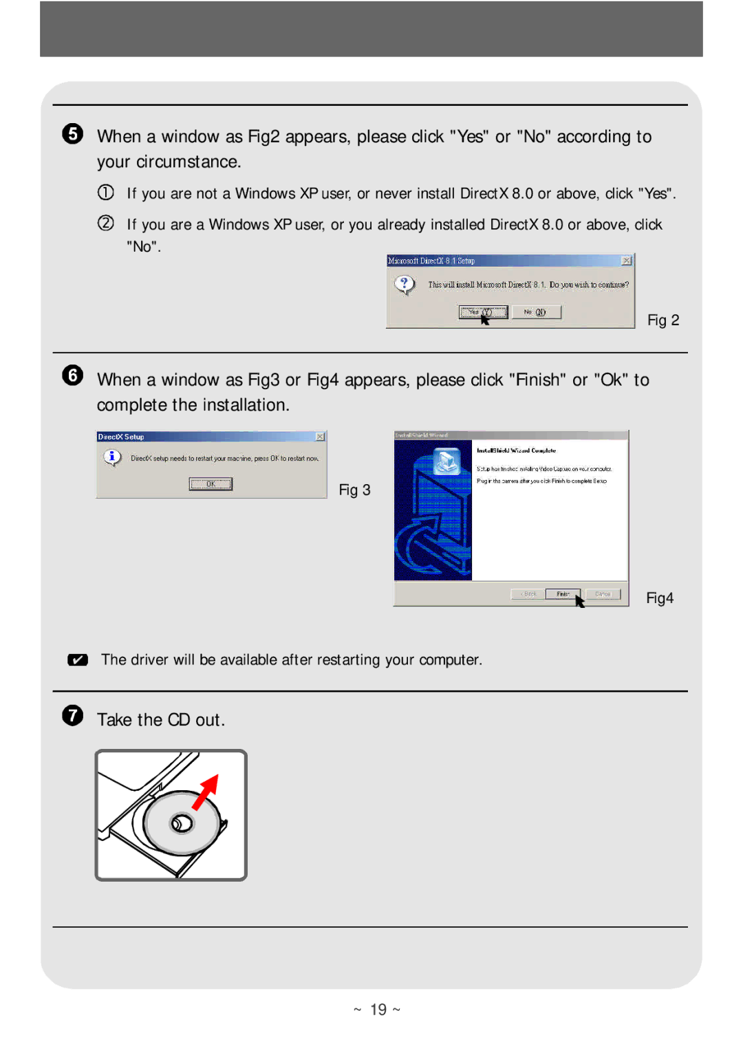 AIPTEK POCKETCAMX manual Take the CD out 