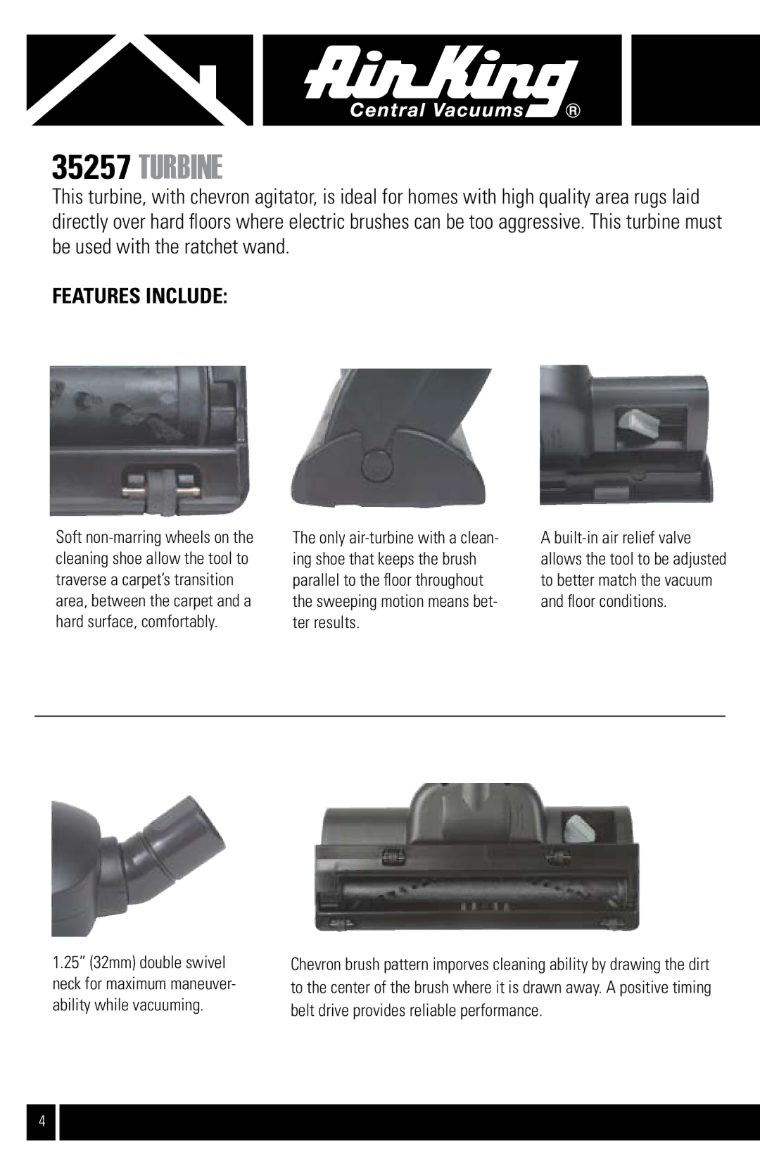 Air King CVS-11T manual Turbine, Features include 