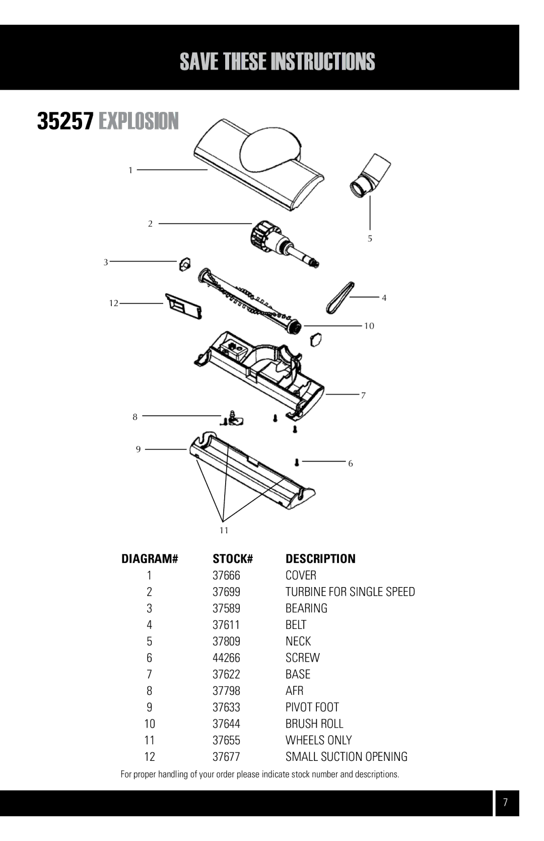 Air King CVS-11T manual Explosion, DIAGRAM# STOCK# Description 