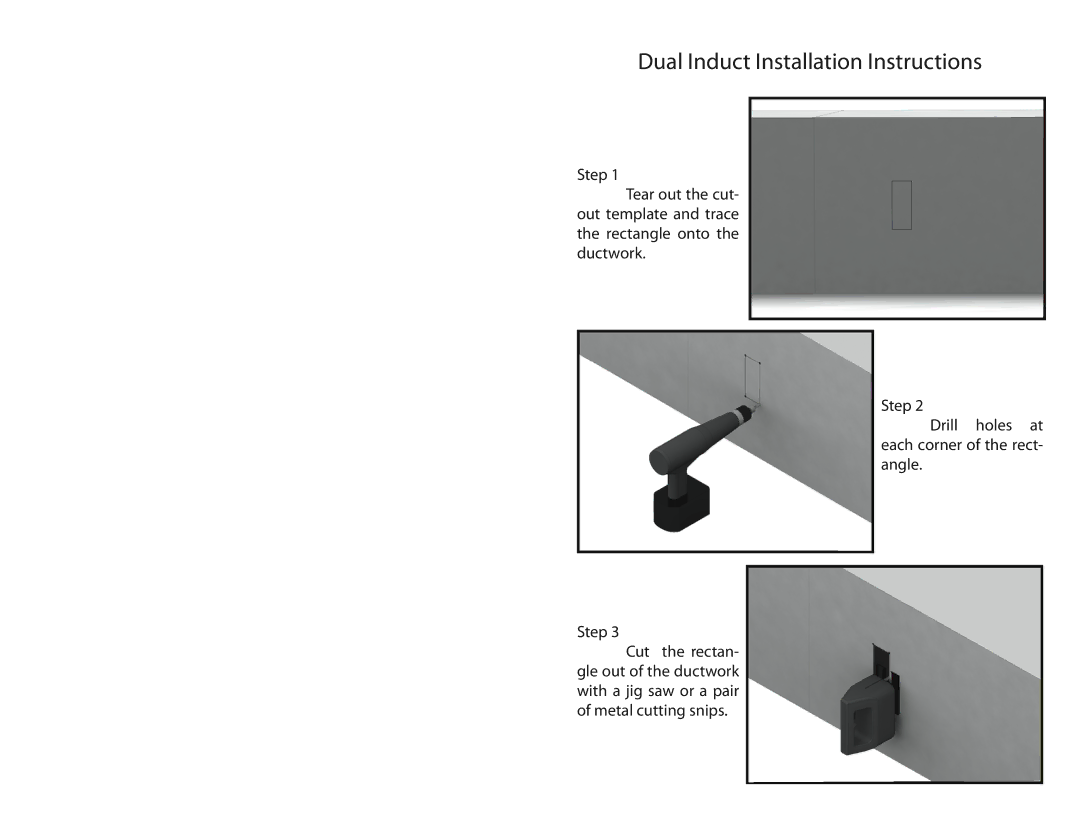 Air Oasis Dual Induct (120v) owner manual Dual Induct Installation Instructions 