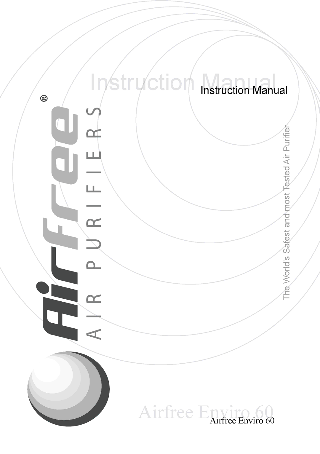 Airfree Enviro 60 instruction manual Instruuctionn Manual 