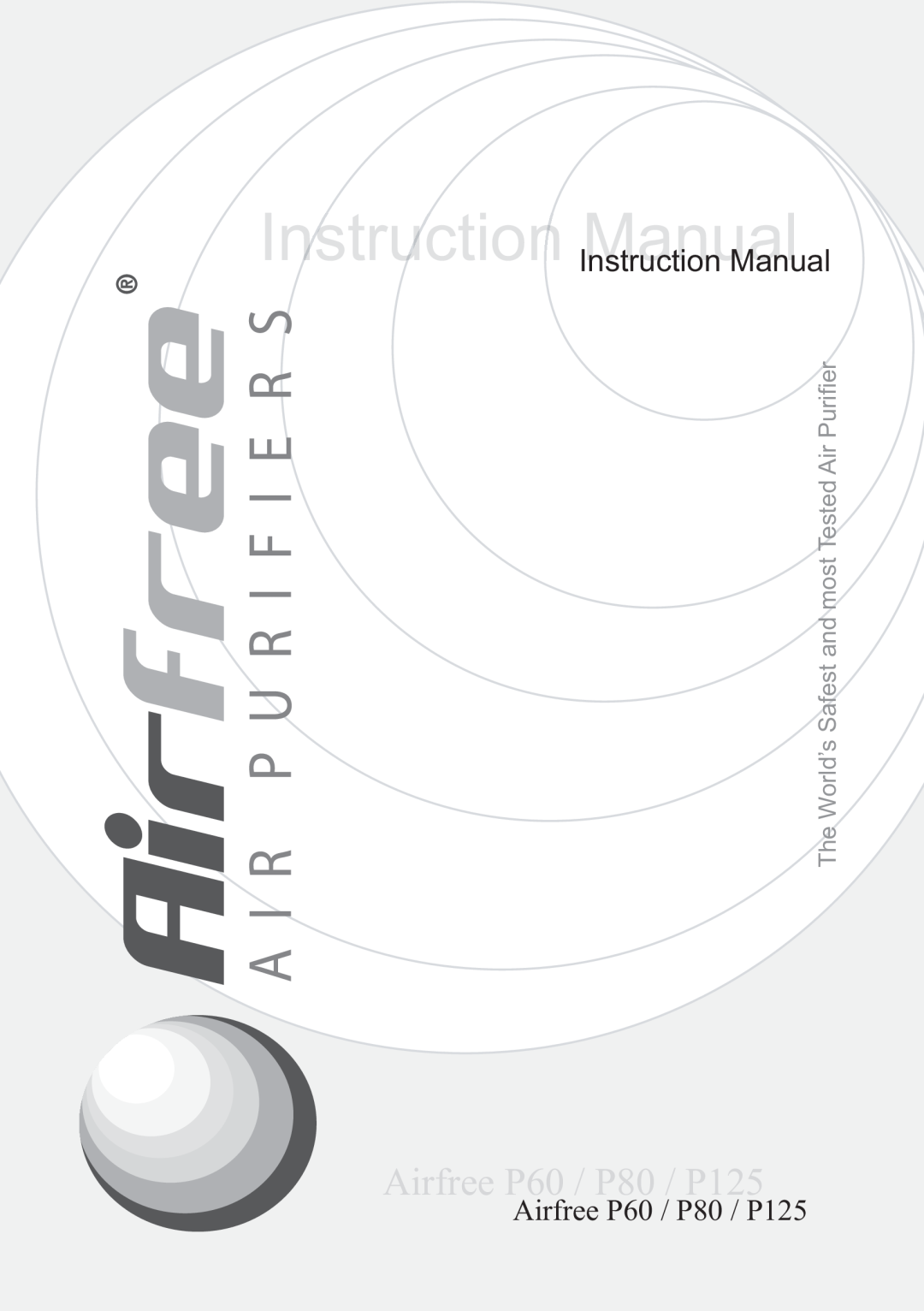 Airfree instruction manual Instruuctionn Manual, Airfree P60 / P80 / P125 