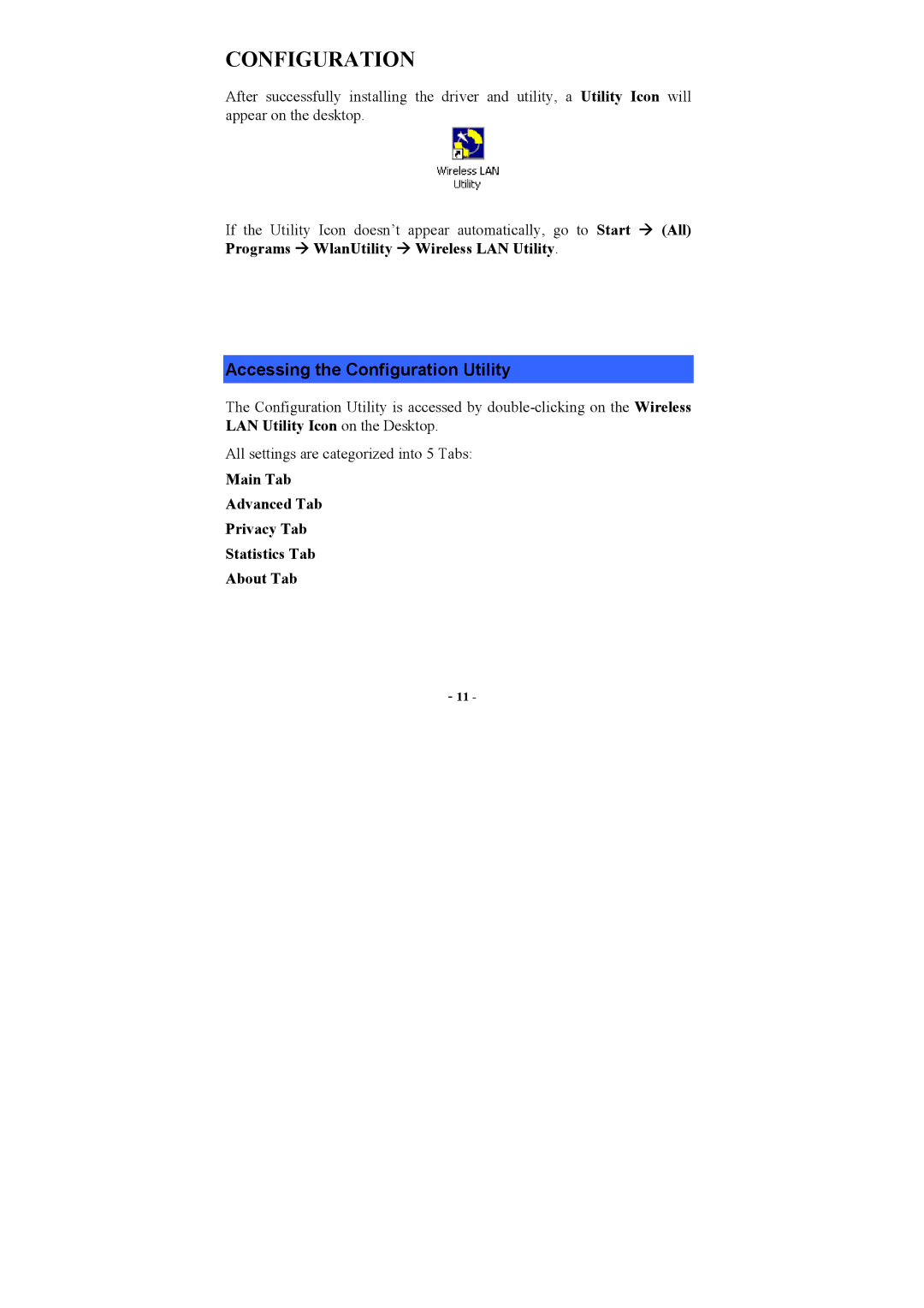 Airlink AWLH3025 user manual Accessing the Configuration Utility 