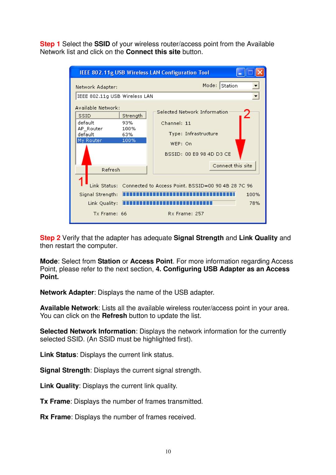 Airlink AWLL3025 user manual Point 