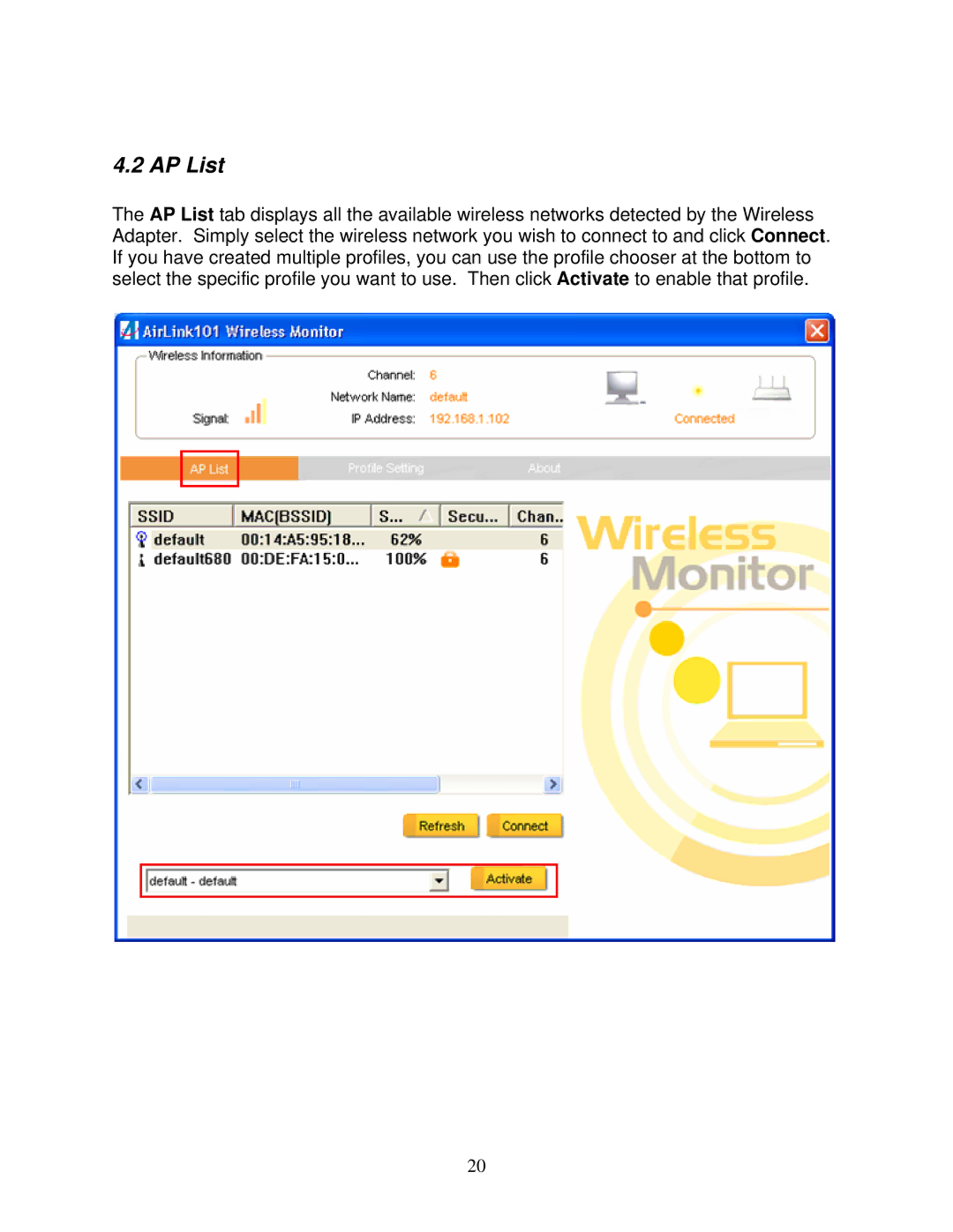 Airlink AWLL6080 user manual AP List 