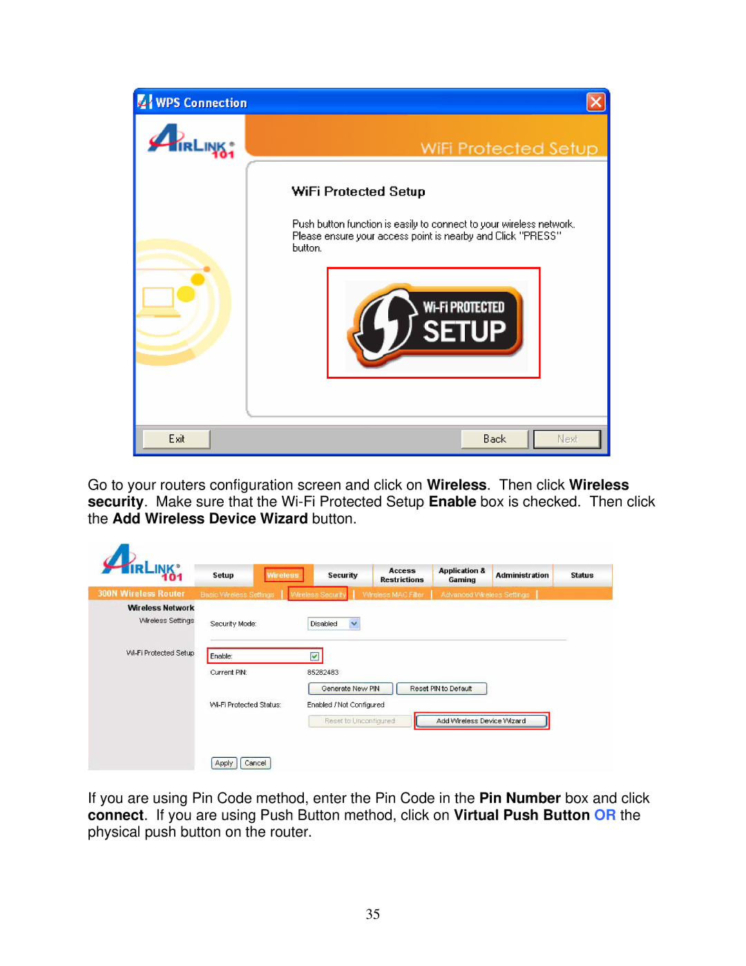 Airlink AWLL6080 user manual 