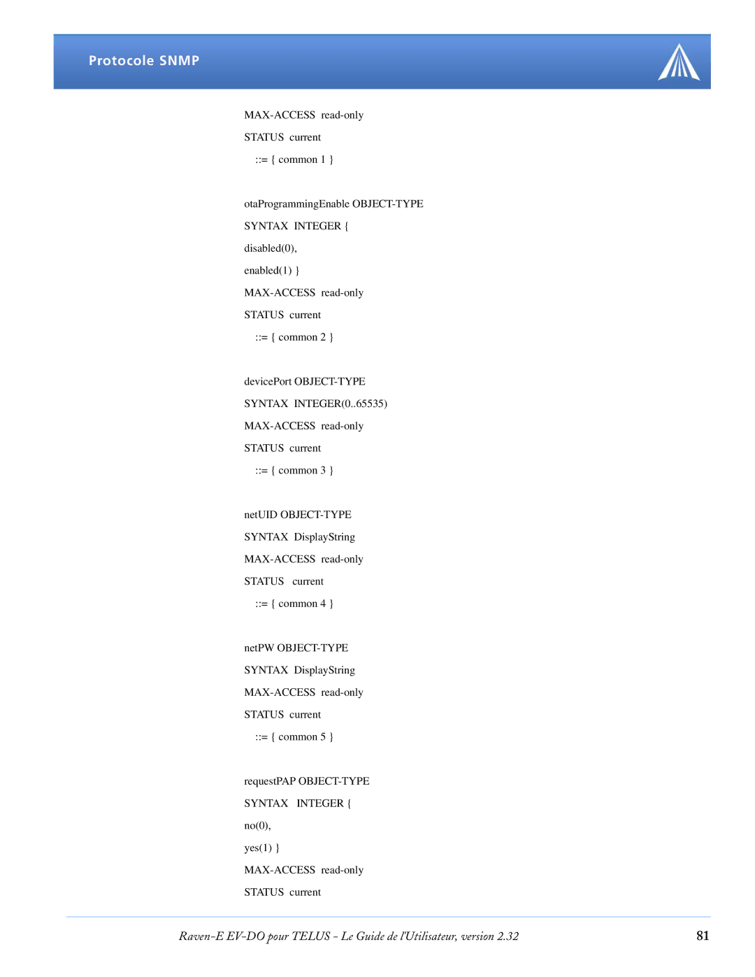 Airlink EV-DO manual Protocole Snmp 