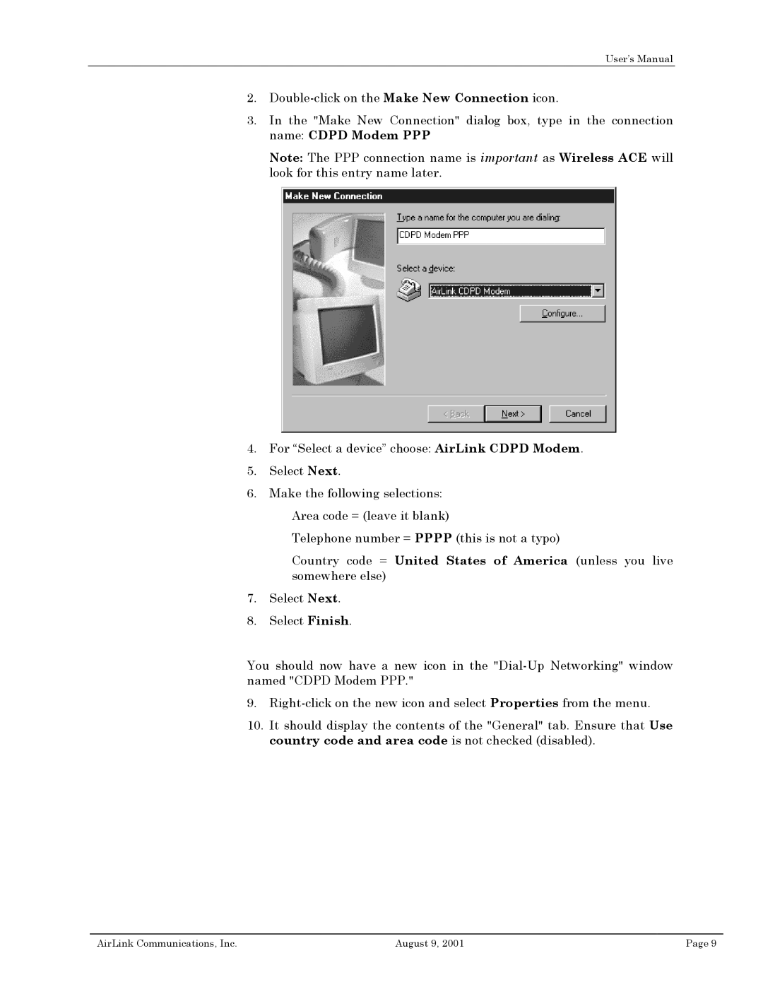 Airlink II user manual User’s Manual 