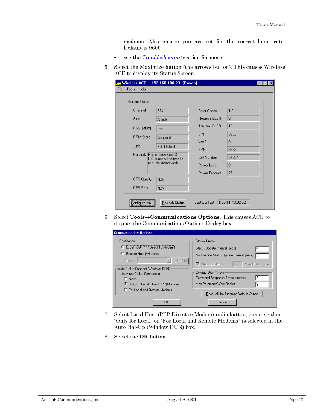 Airlink II user manual User’s Manual 