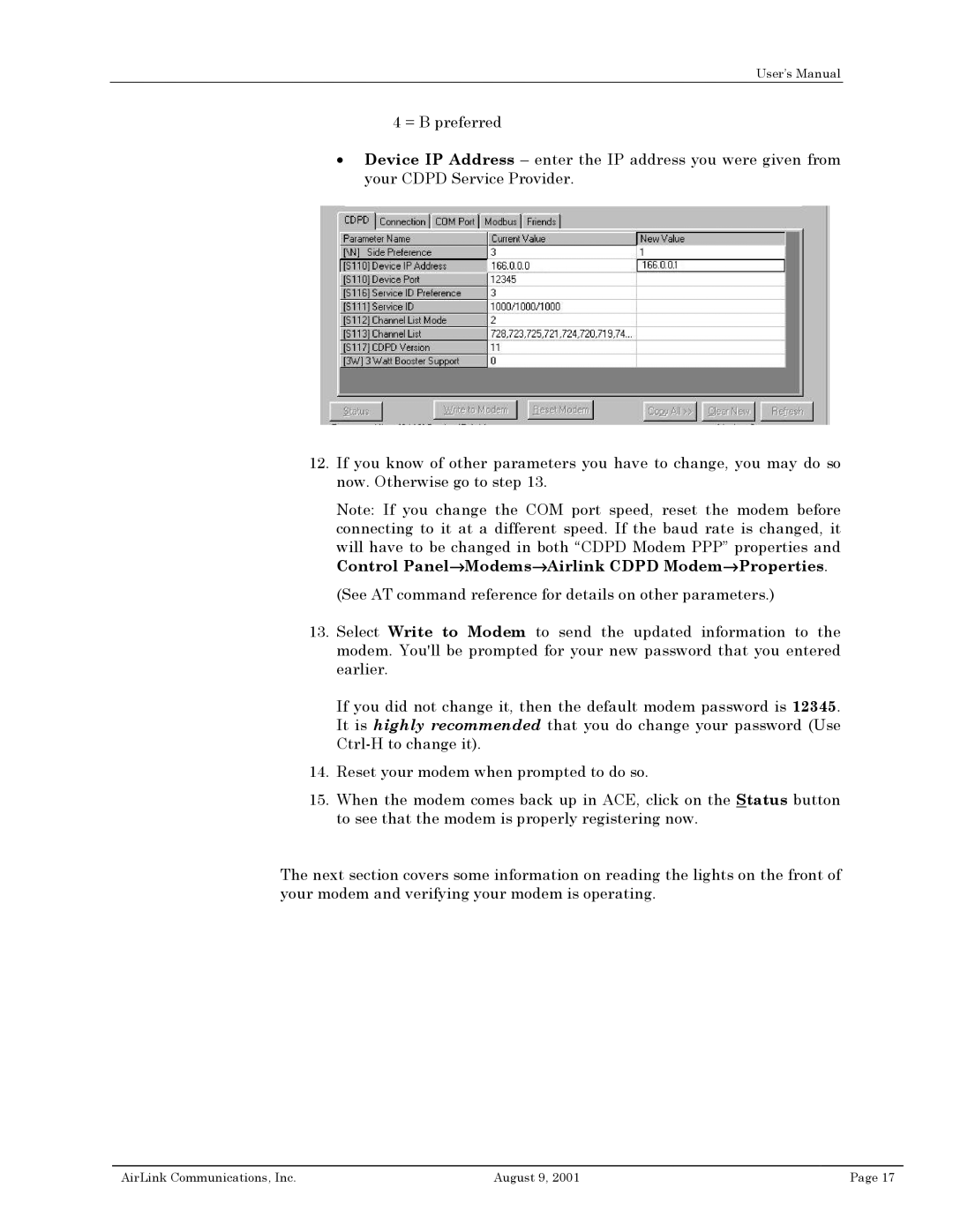 Airlink II user manual User’s Manual 