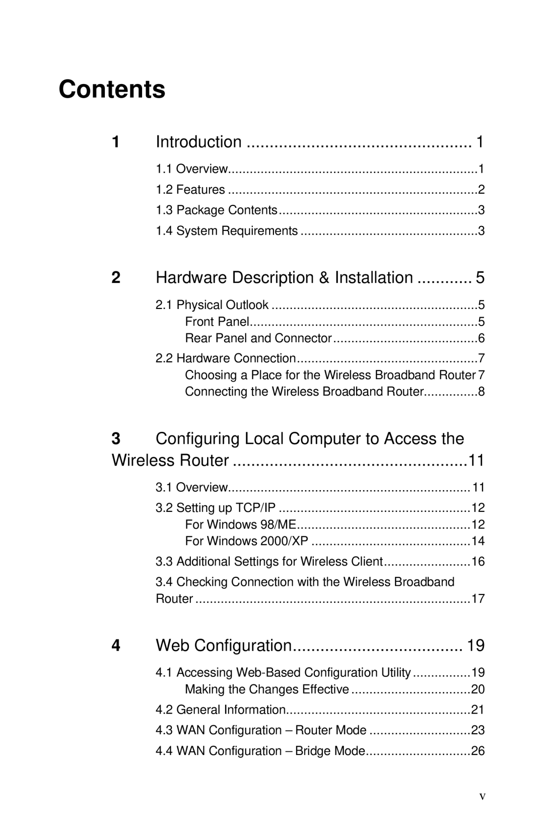 Airlink RT210W user manual Contents 