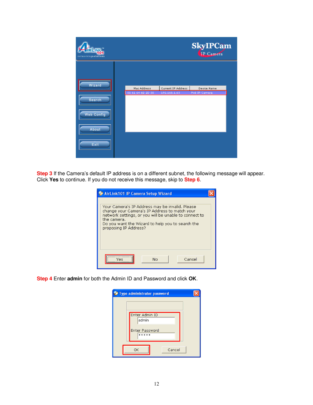 Airlink SkyIPCam310 user manual 