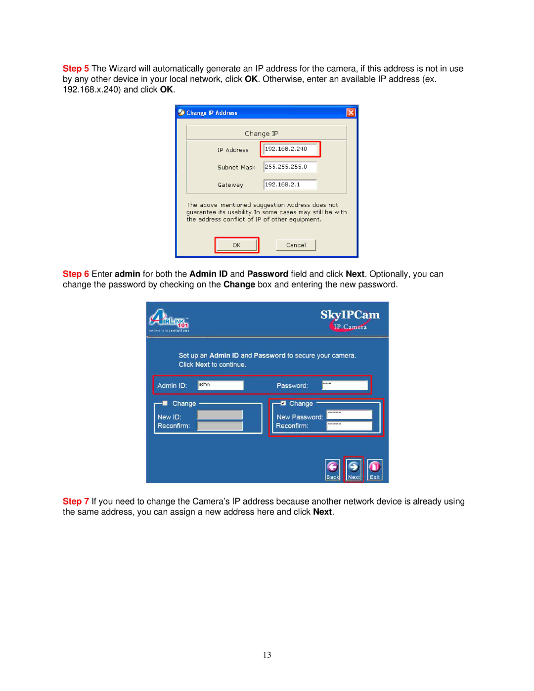 Airlink SkyIPCam310 user manual 