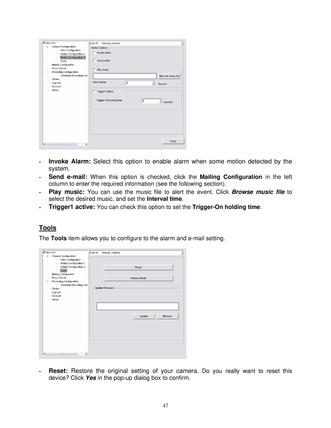 Airlink SkyIPCam310 user manual Tools 