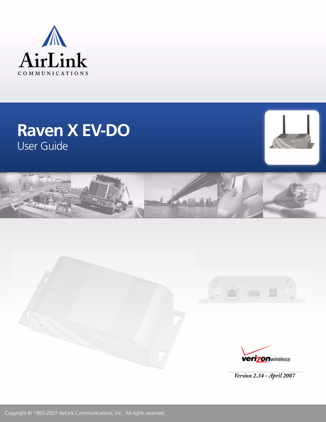 Airlink manual Raven X EV-DO, Version 2.34 April 