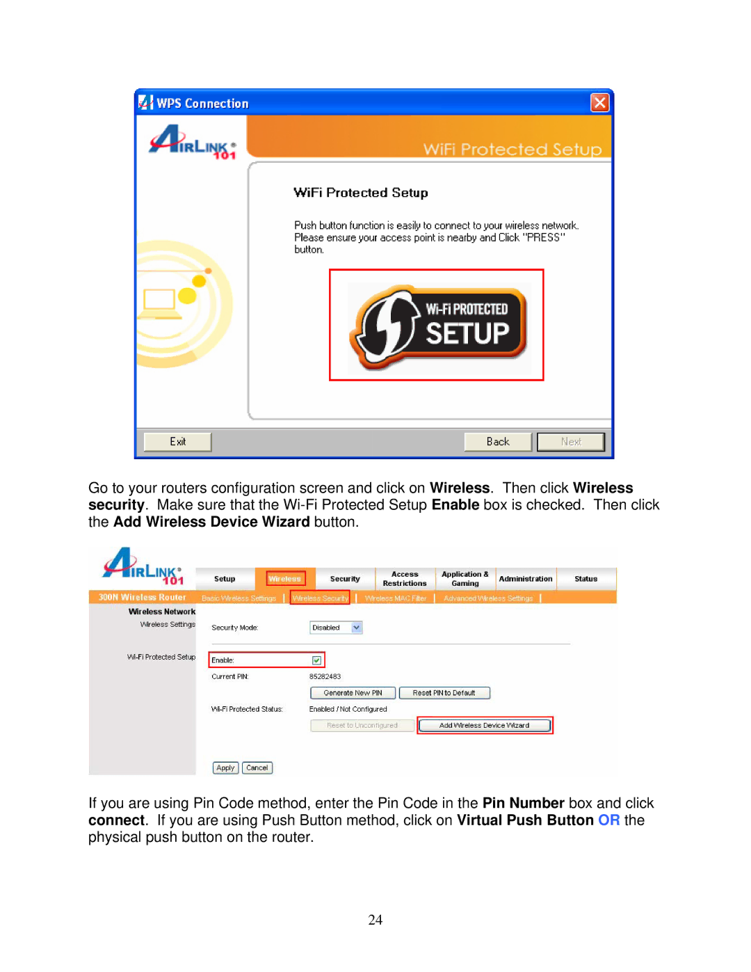 Airlink101 300N user manual 