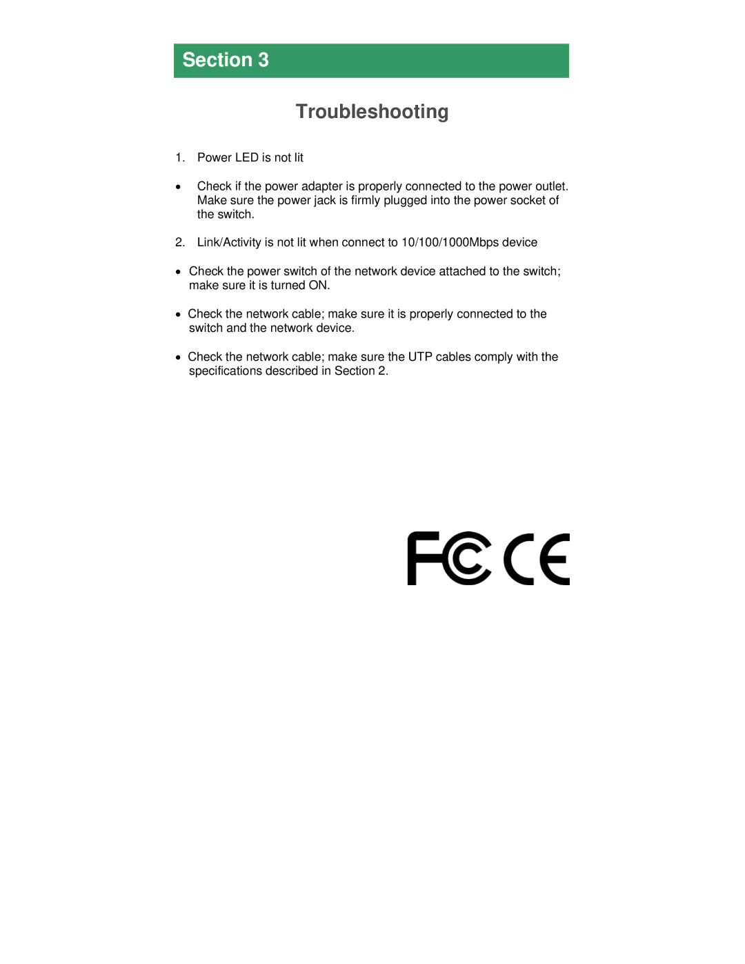 Airlink101 AGSW801 manual Troubleshooting 