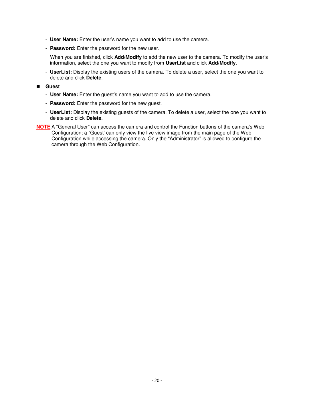 Airlink101 AIC1620POE user manual Guest 