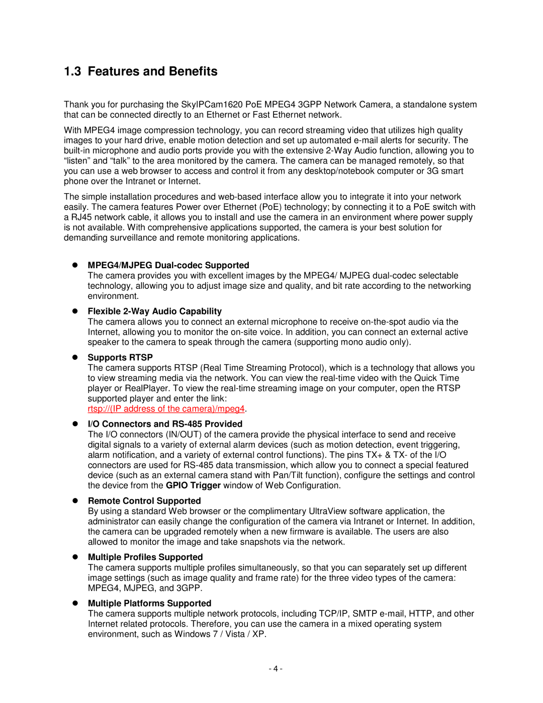 Airlink101 AIC1620POE user manual Features and Benefits 