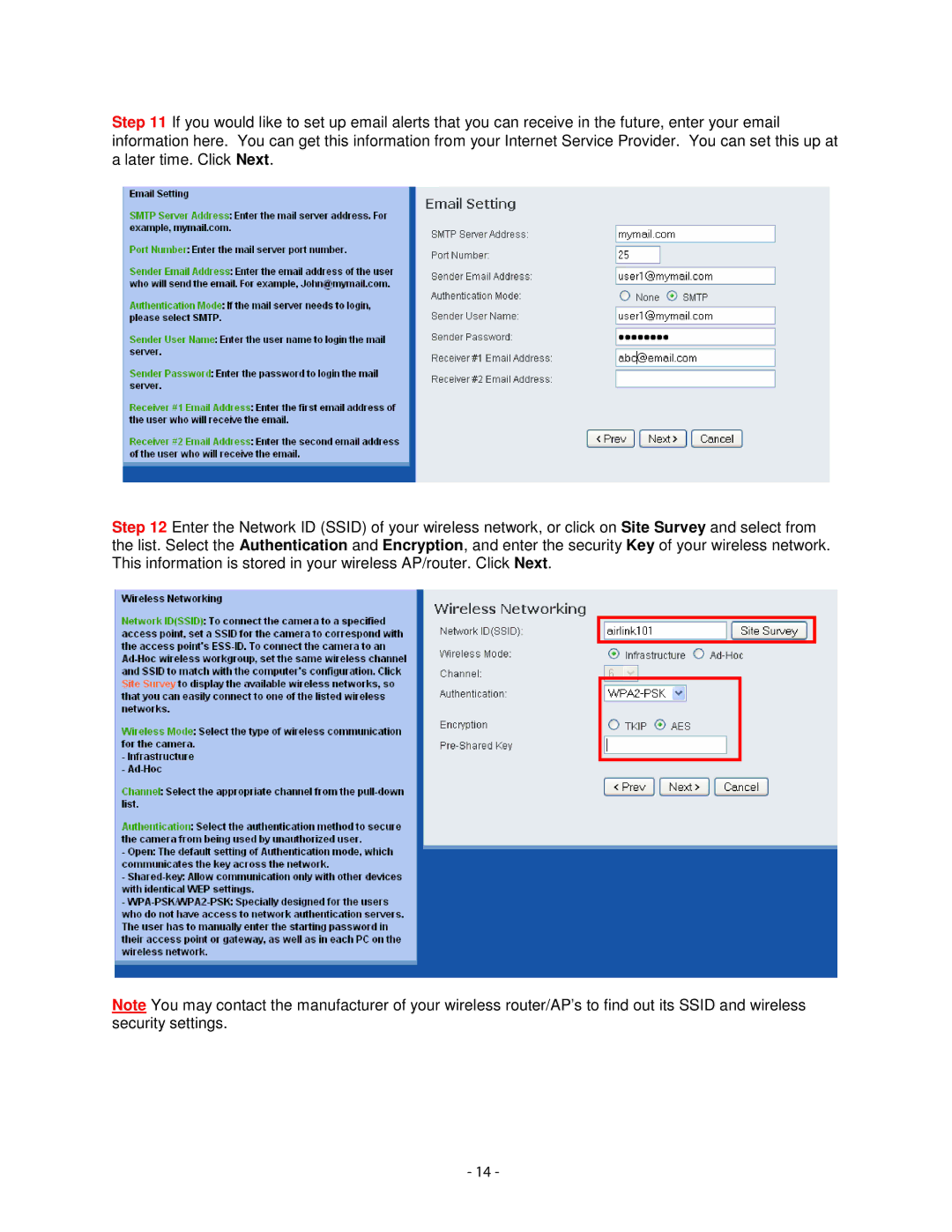 Airlink101 AIC1620W user manual 