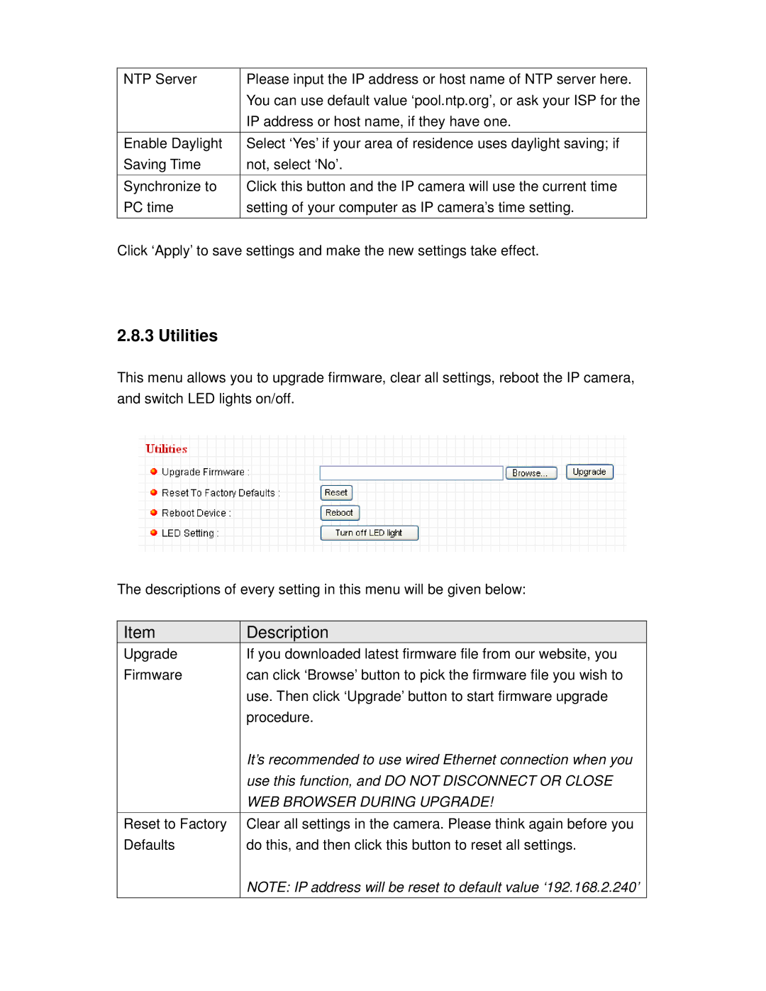 Airlink101 AIC600W user manual Utilities, WEB Browser During Upgrade 