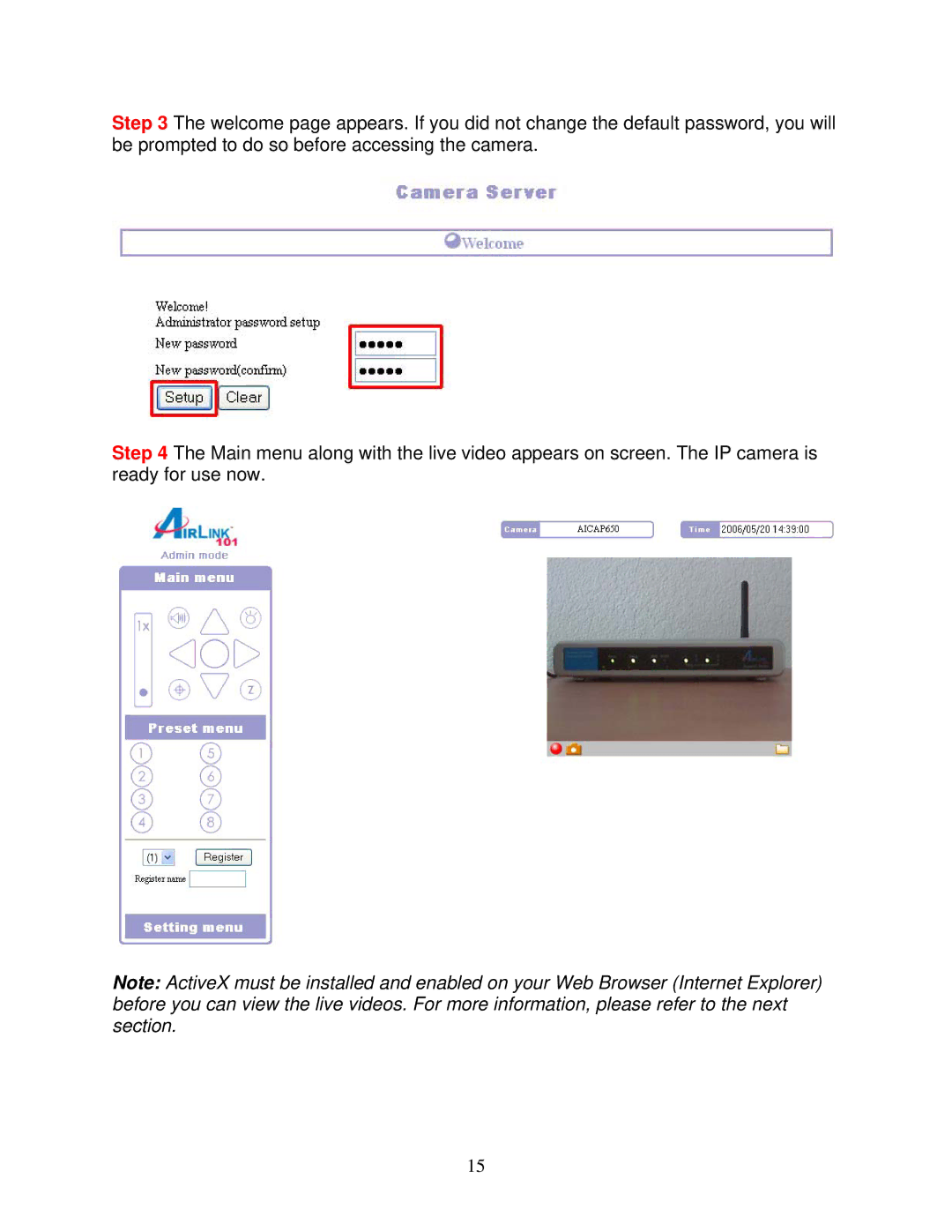 Airlink101 AICAP650 user manual 