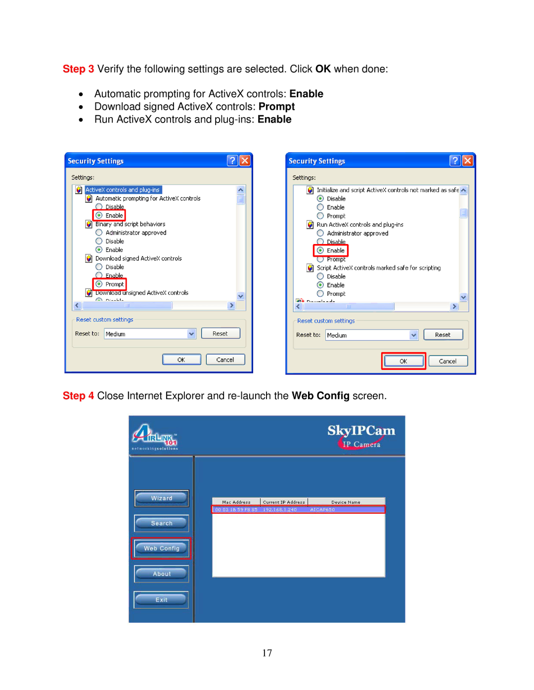 Airlink101 AICAP650 user manual 