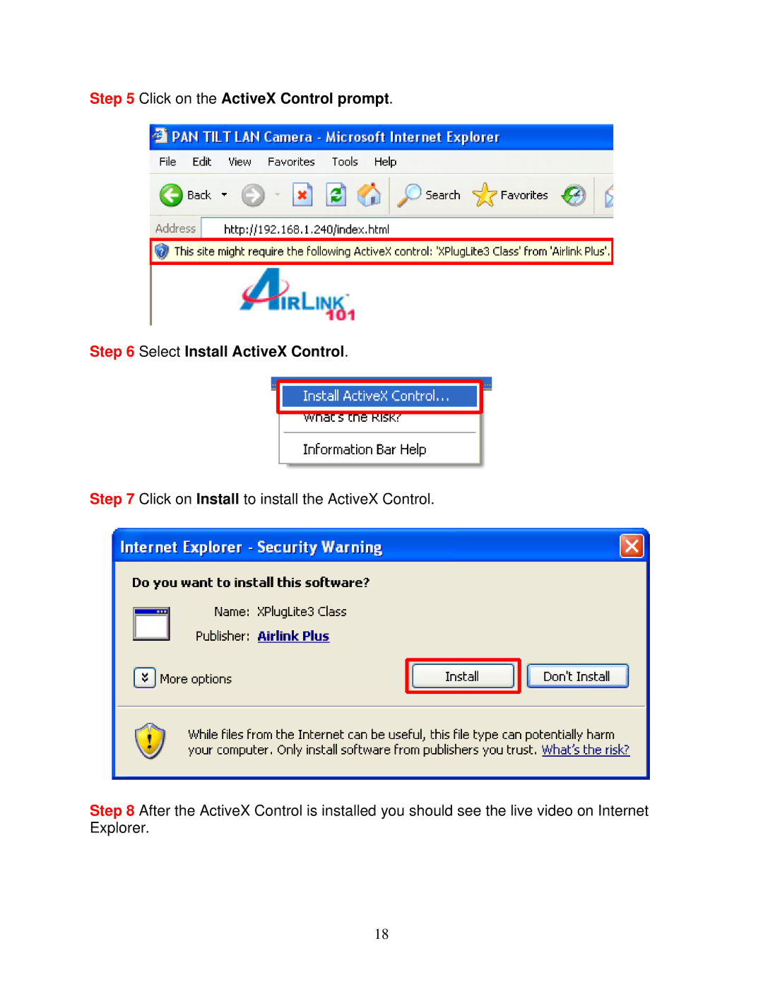 Airlink101 AICAP650 user manual 