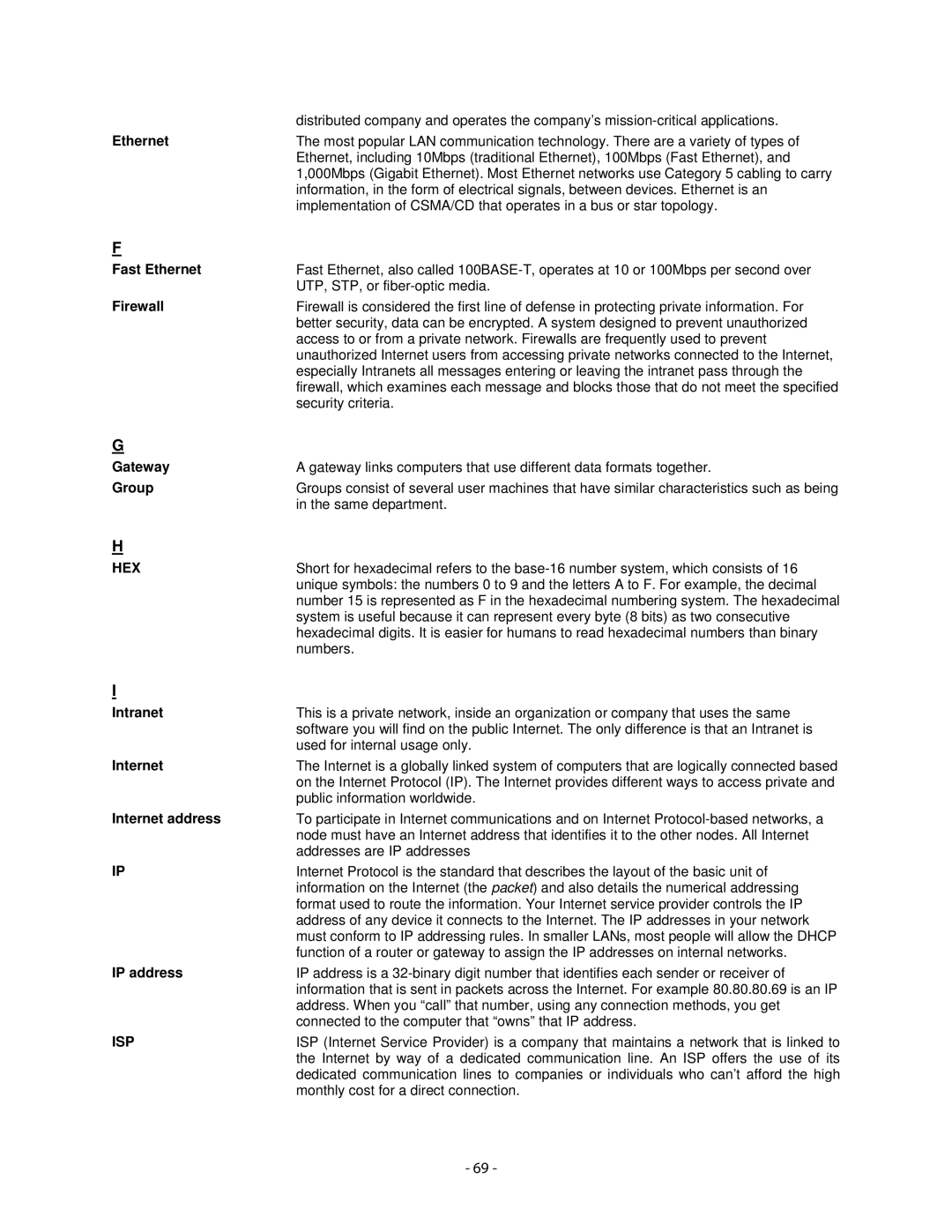 Airlink101 AICN1747W user manual Hex 