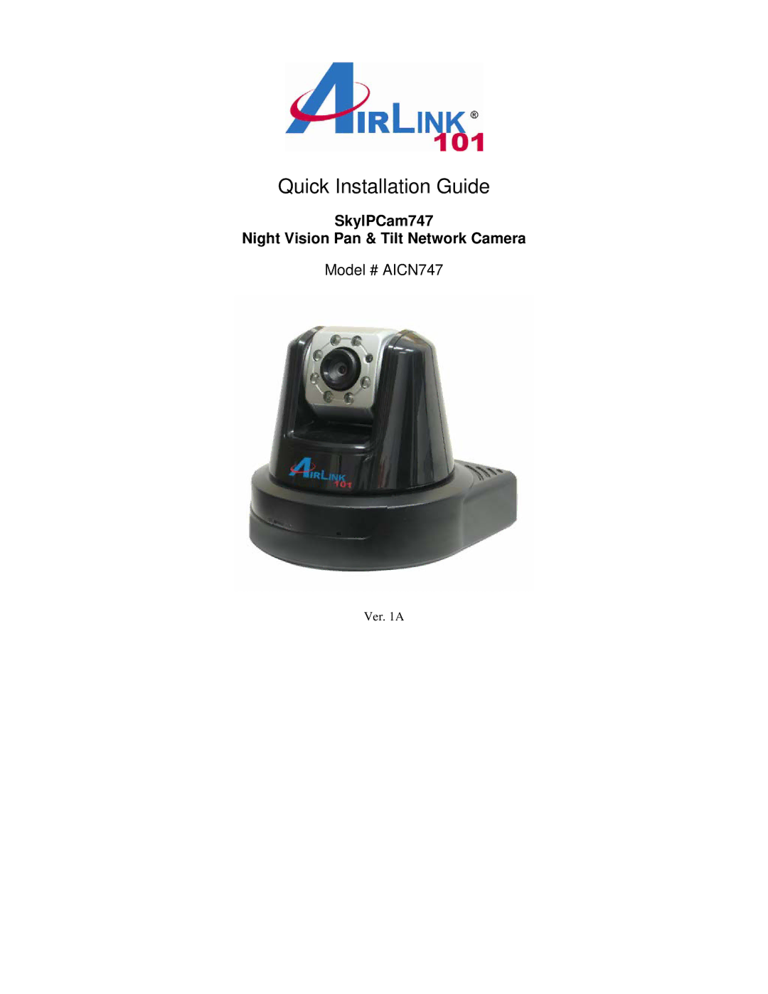 Airlink101 AICN747 manual Quick Installation Guide 