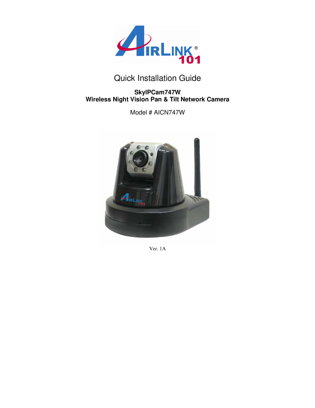 Airlink101 AICN747W manual Quick Installation Guide 