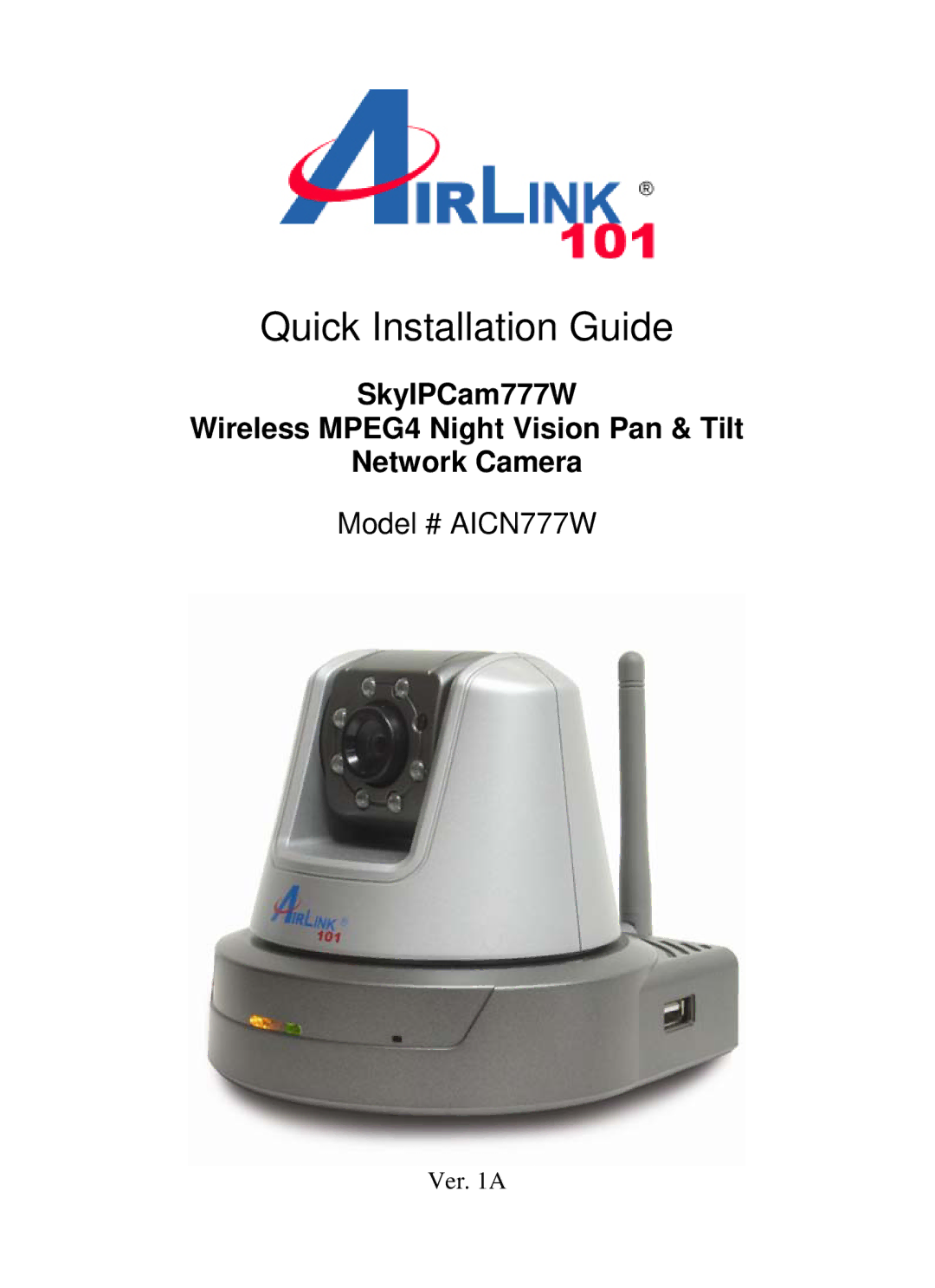 Airlink101 AICN777W manual Quick Installation Guide 