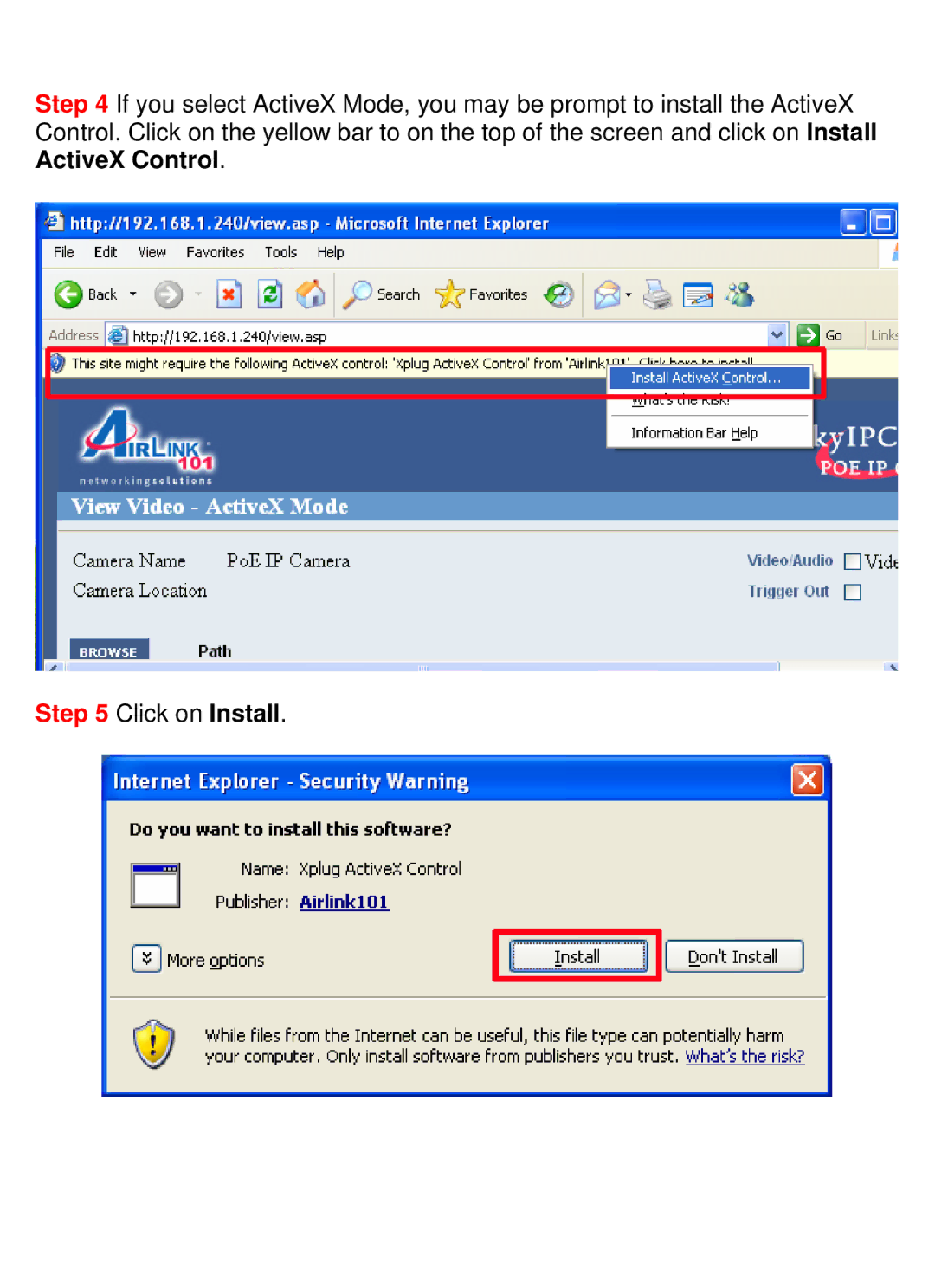 Airlink101 AICP310 manual 