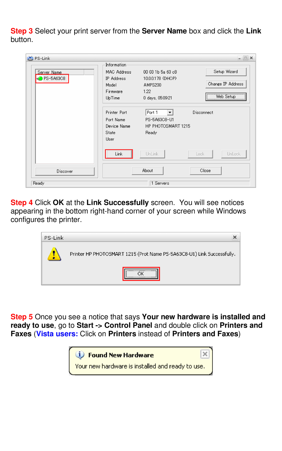 Airlink101 AMPS230 user manual 