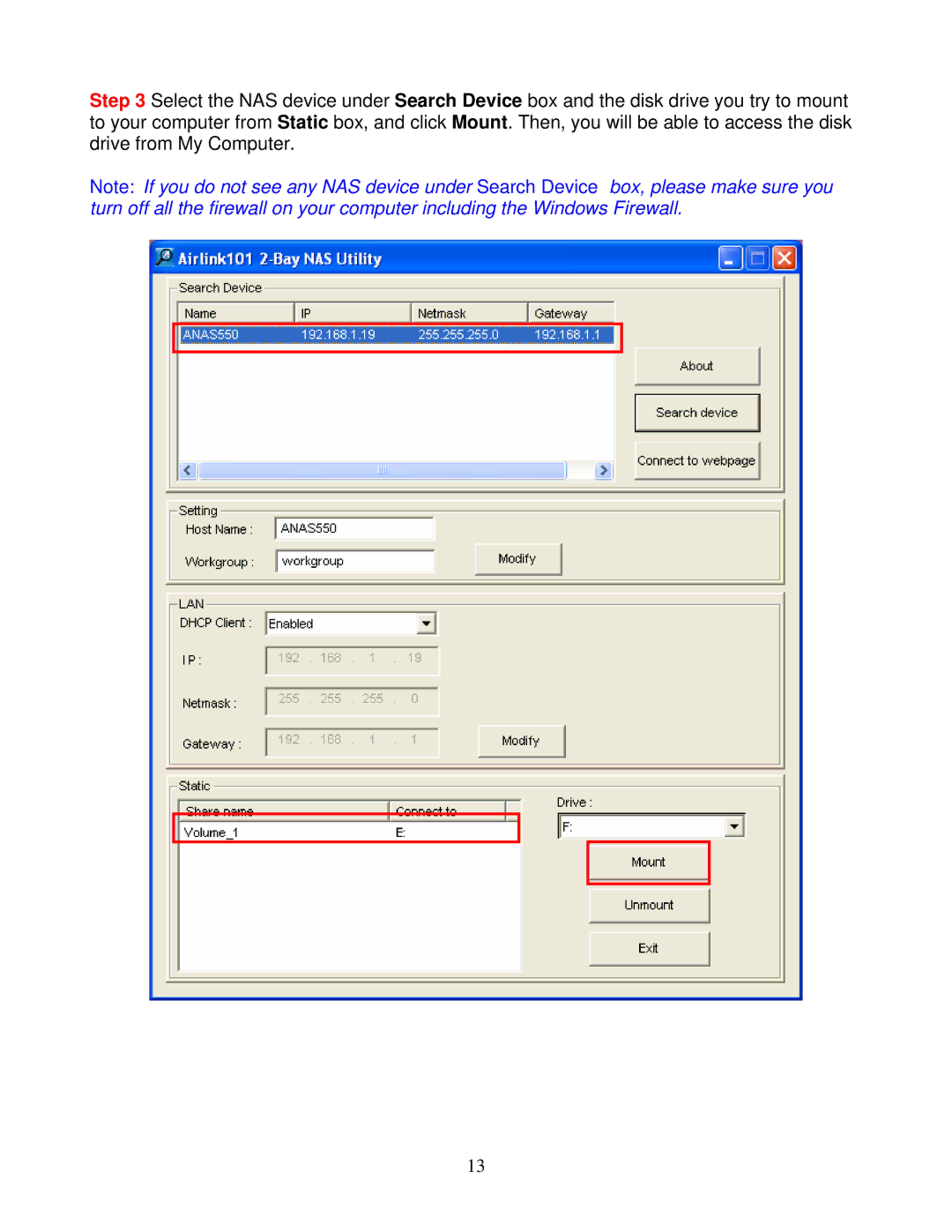 Airlink101 ANAS550 user manual 