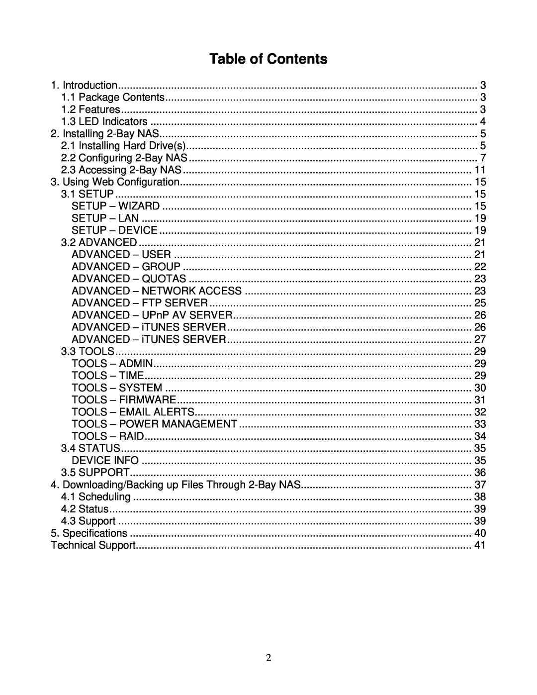 Airlink101 ANAS550 user manual Table of Contents 